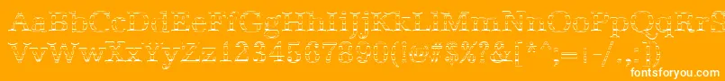 AntiquagoRegular Font – White Fonts on Orange Background