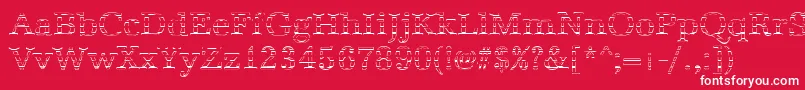 AntiquagoRegular Font – White Fonts on Red Background