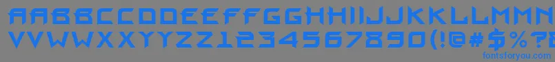 ProunBold-Schriftart – Blaue Schriften auf grauem Hintergrund