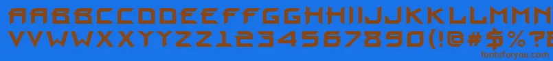 ProunBold Font – Brown Fonts on Blue Background