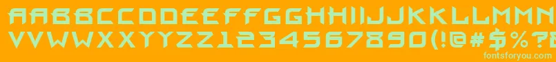 ProunBold Font – Green Fonts on Orange Background