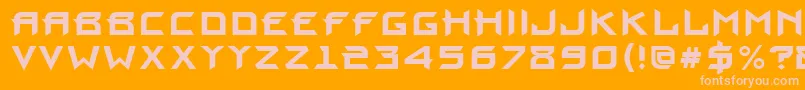 ProunBold Font – Pink Fonts on Orange Background