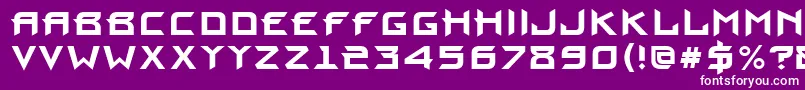 フォントProunBold – 紫の背景に白い文字