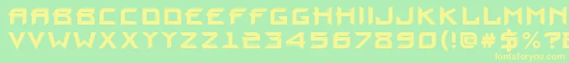 ProunBold Font – Yellow Fonts on Green Background