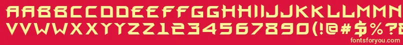 ProunBold Font – Yellow Fonts on Red Background