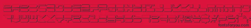 Fonte QuickmarkCondensedShadow – fontes pretas em um fundo vermelho