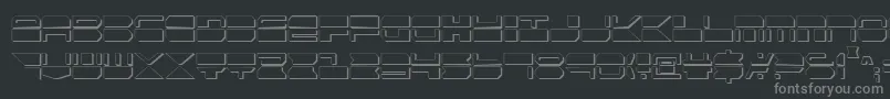 Czcionka QuickmarkCondensedShadow – szare czcionki na czarnym tle