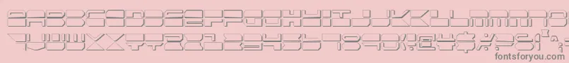 QuickmarkCondensedShadow Font – Gray Fonts on Pink Background