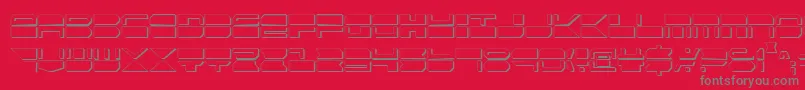 QuickmarkCondensedShadow Font – Gray Fonts on Red Background