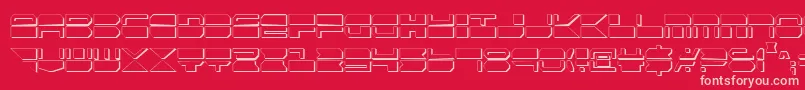 フォントQuickmarkCondensedShadow – 赤い背景にピンクのフォント