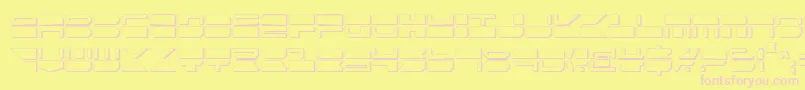 Police QuickmarkCondensedShadow – polices roses sur fond jaune