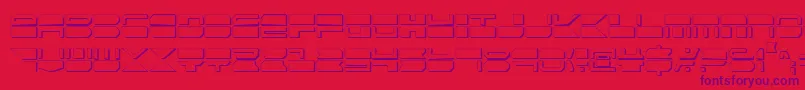 フォントQuickmarkCondensedShadow – 赤い背景に紫のフォント