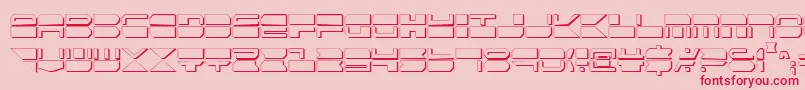 QuickmarkCondensedShadow Font – Red Fonts on Pink Background