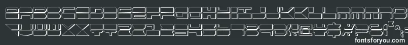 Czcionka QuickmarkCondensedShadow – białe czcionki na czarnym tle
