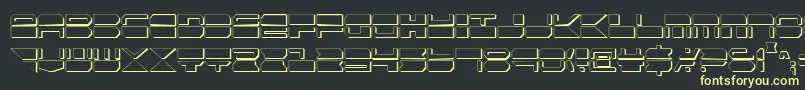 QuickmarkCondensedShadow Font – Yellow Fonts on Black Background