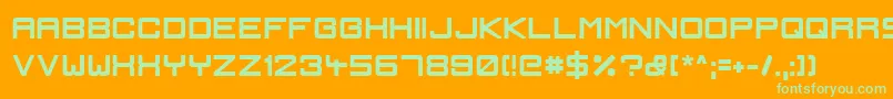 IgnisEtGlaciesSharpBold Font – Green Fonts on Orange Background
