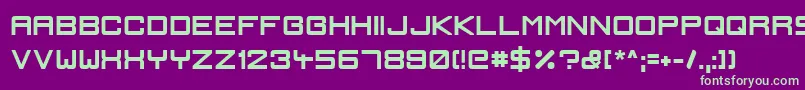 IgnisEtGlaciesSharpBold Font – Green Fonts on Purple Background