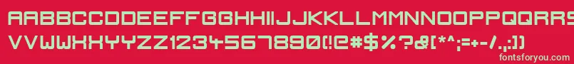 Czcionka IgnisEtGlaciesSharpBold – zielone czcionki na czerwonym tle