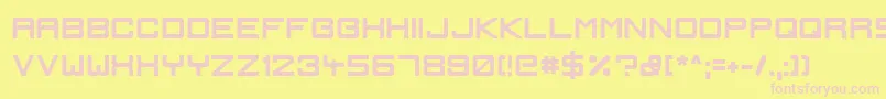 Шрифт IgnisEtGlaciesSharpBold – розовые шрифты на жёлтом фоне