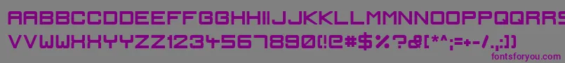 フォントIgnisEtGlaciesSharpBold – 紫色のフォント、灰色の背景