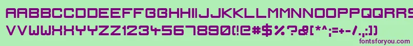 IgnisEtGlaciesSharpBold Font – Purple Fonts on Green Background