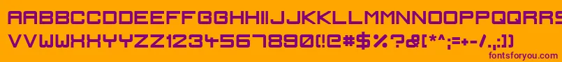 IgnisEtGlaciesSharpBold-fontti – violetit fontit oranssilla taustalla