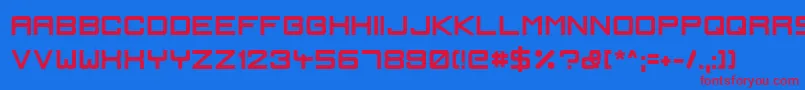 IgnisEtGlaciesSharpBold-Schriftart – Rote Schriften auf blauem Hintergrund