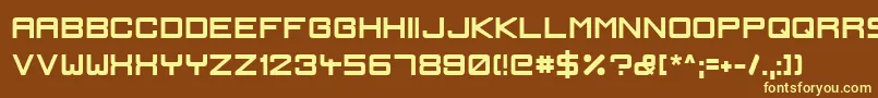IgnisEtGlaciesSharpBold-fontti – keltaiset fontit ruskealla taustalla