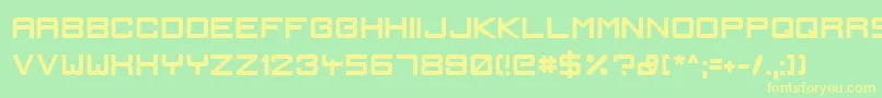 IgnisEtGlaciesSharpBold Font – Yellow Fonts on Green Background