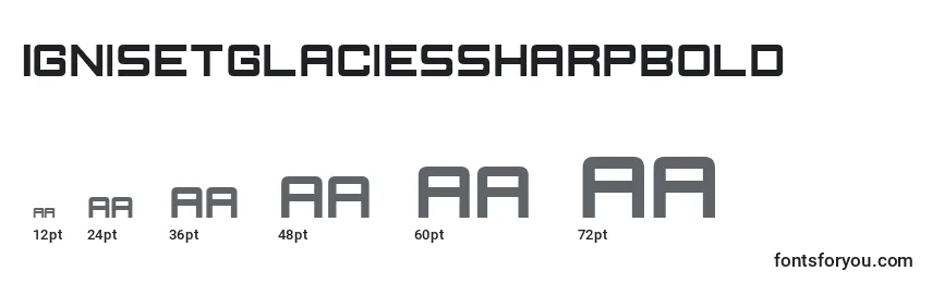 IgnisEtGlaciesSharpBold Font Sizes