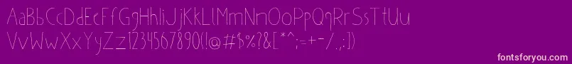 Bul Font – Pink Fonts on Purple Background