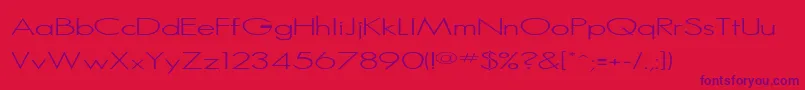 Czcionka Seasserif – fioletowe czcionki na czerwonym tle