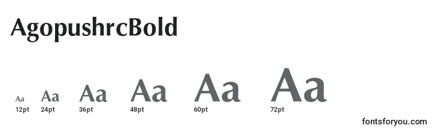 AgopushrcBold Font Sizes