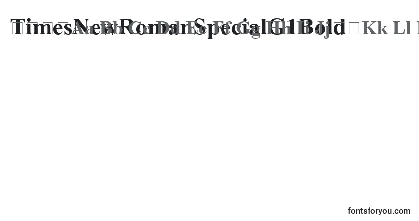 TimesNewRomanSpecialG1Boldフォント–アルファベット、数字、特殊文字