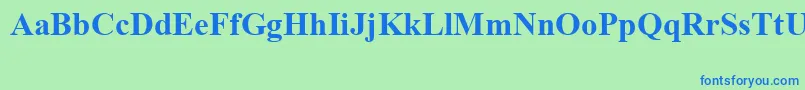 Шрифт TimesNewRomanSpecialG1Bold – синие шрифты на зелёном фоне