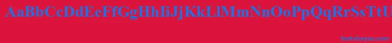 Шрифт TimesNewRomanSpecialG1Bold – синие шрифты на красном фоне