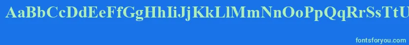 TimesNewRomanSpecialG1Bold Font – Green Fonts on Blue Background