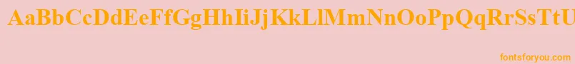 TimesNewRomanSpecialG1Bold-Schriftart – Orangefarbene Schriften auf rosa Hintergrund