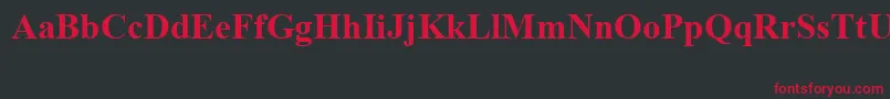 TimesNewRomanSpecialG1Bold Font – Red Fonts on Black Background