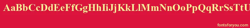 フォントTimesNewRomanSpecialG1Bold – 黄色の文字、赤い背景