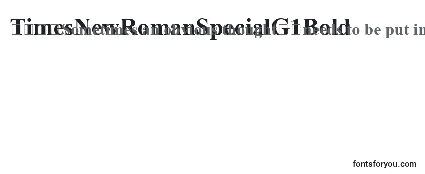 Review of the TimesNewRomanSpecialG1Bold Font