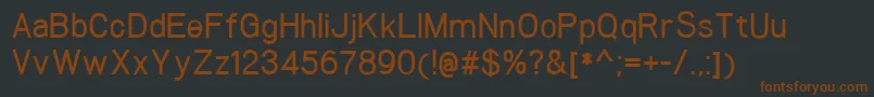 Шрифт WoolworthMedium – коричневые шрифты на чёрном фоне