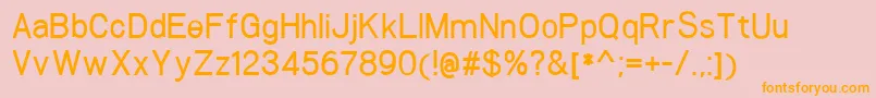 WoolworthMedium Font – Orange Fonts on Pink Background
