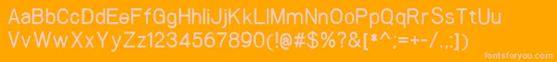 WoolworthMedium-Schriftart – Rosa Schriften auf orangefarbenem Hintergrund