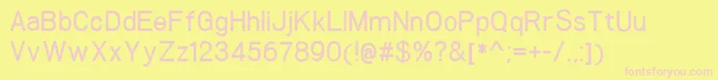 WoolworthMedium Font – Pink Fonts on Yellow Background