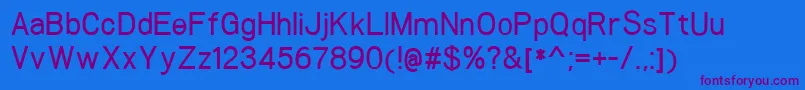 WoolworthMedium Font – Purple Fonts on Blue Background