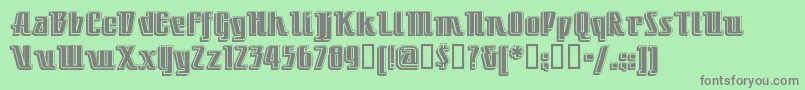 Littdc Font – Gray Fonts on Green Background