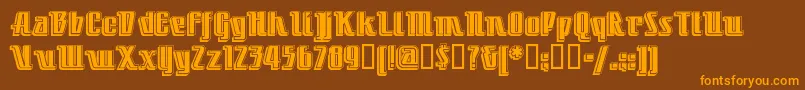 Littdc Font – Orange Fonts on Brown Background