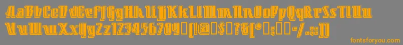 Littdc Font – Orange Fonts on Gray Background