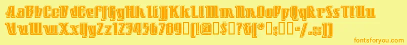 Littdc Font – Orange Fonts on Yellow Background